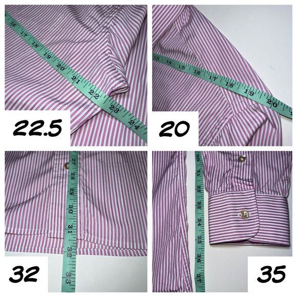 Vintage Gitman Bros L Pink Italian Poplin Stripe Button-Down OCBD USA - Picture 9 of 9